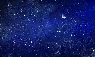 蓝色宇宙星空软膜