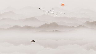 水墨泼墨意境背景