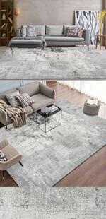 轻奢抽象条纹水墨客厅地毯设计