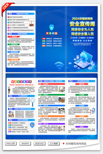 2024网络安全宣传周三折页