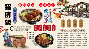 猪脚饭背景墙