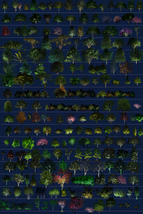 夜景灯光树素材