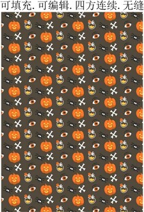 万圣节图案 笑脸南瓜灯