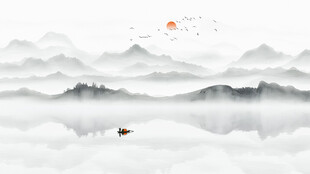 新中式意境水墨山水