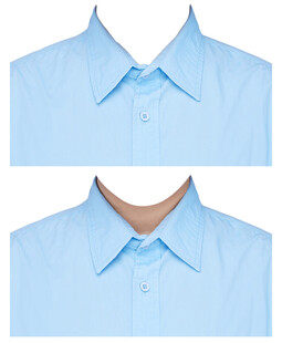 男蓝色衬衫证件照衣服素材