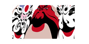 京剧脸谱忠义千秋关羽张飞周仓