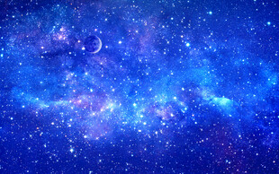 蓝色星空背景墙