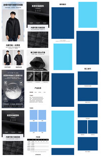 淘宝男装一衣两穿羽绒服详情模版