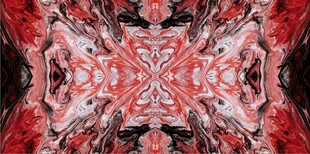 红色欧式拼花大理石石纹