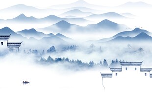 新款 高清中式山水 TIF分层