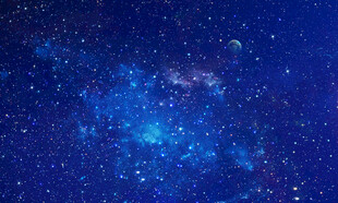 蓝色星空天花吊顶背景