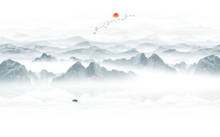 中式水墨画背景墙