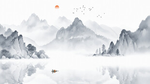 大气简洁水墨背景