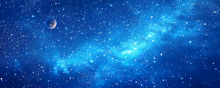 蓝色星空高清图