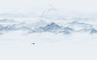 禅境水墨装饰画壁画