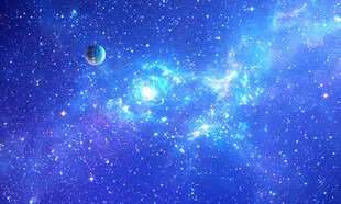 蓝色宇宙星空天花软膜