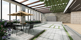 屋顶花园效果图