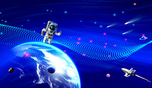 科幻星空背景墙
