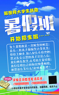 暑假班海报