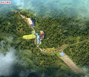 生态园设计案例鸟瞰效果图