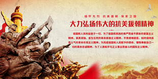 大力弘扬抗美援朝精神展板