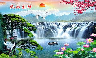 旭日东升山水