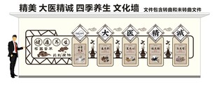 大医精诚四季养生文化墙