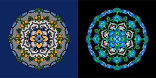 敦煌莫高窟图案宝相花团花如意纹