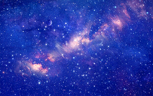 蓝色星空背景墙