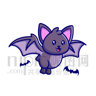 可爱卡通蝙蝠