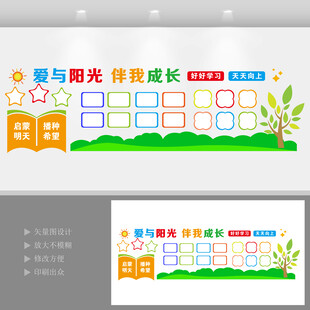 幼儿教育照片展示墙