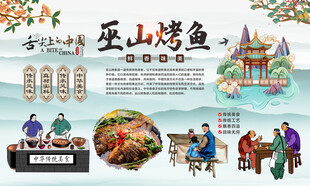 巫山烤鱼背景
