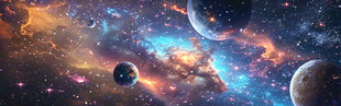 宇宙星球星空背景墙