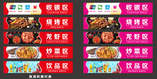 夜市分区灯箱广告