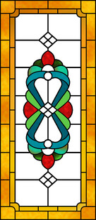 高清分层透明底教堂玻璃打印图