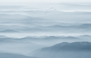 水墨山水画电视背景墙
