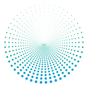 放射状抽象科技点状图