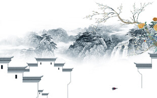 高清 中式山水新画 TIF分层