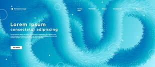 蓝色3D抽象矢量背景