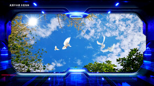 蓝天白云软膜吊顶