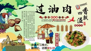 过油肉背景墙