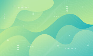 绿色波浪抽象矢量背景