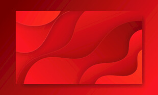 红色波浪抽象矢量背景