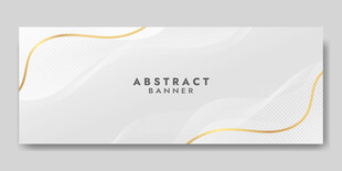 白底金色线条矢量背景