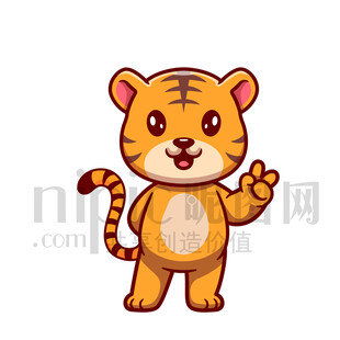 可爱卡通老虎