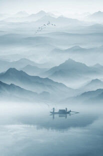 玄关水墨画壁画