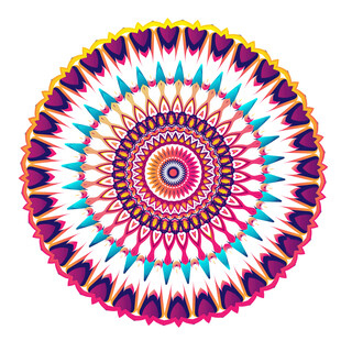 圆形炫彩分形花型