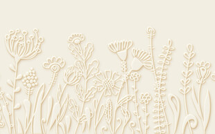 浮雕花朵背景墙