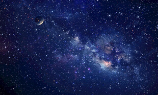 浩瀚蓝色宇宙星空背景墙