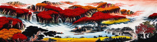鸿运当头山水画